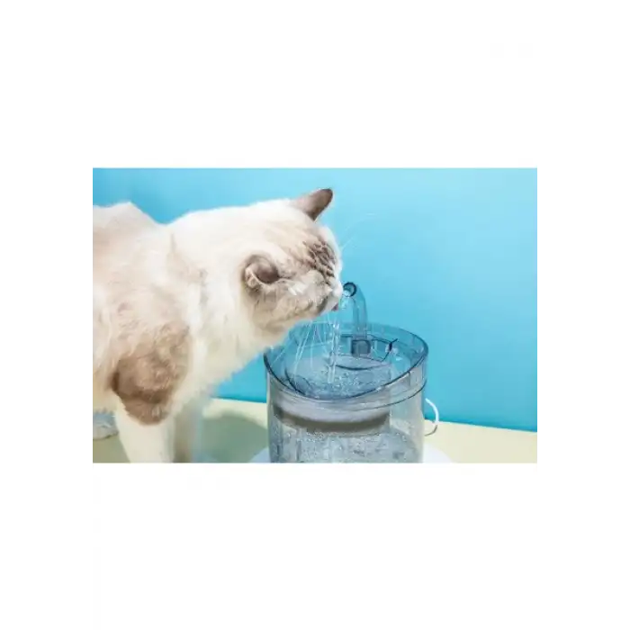 HPY Pazar 2 Litre Otomatik Kedi/Köpek Su Pınarı – Şeffaf Musluk Tip