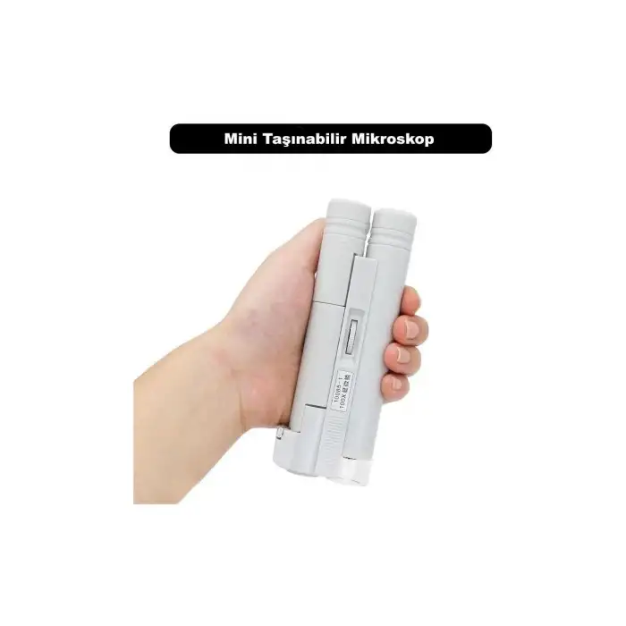 HPY Pazar 40X/80X/100X Katlanabilir Mini El Mikroskobu – LED Işıklı