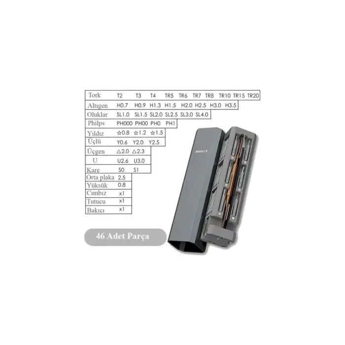 HPY Pazar 46’sı 1 Arada Manyetik Hassas Tornavida Seti