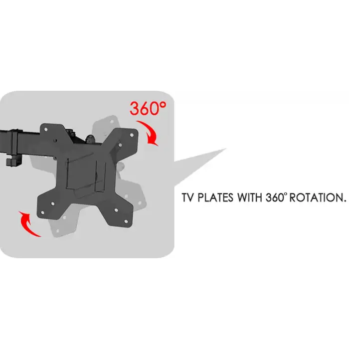 HPY Pazar Çift Monitörlü 13–27 LCD/LED Masaüstü Monitör Standı