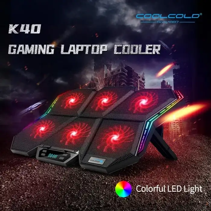 HPY Pazar Coolcold RGB Gaming Laptop Soğutucu – Altı Fanlı, 12–17