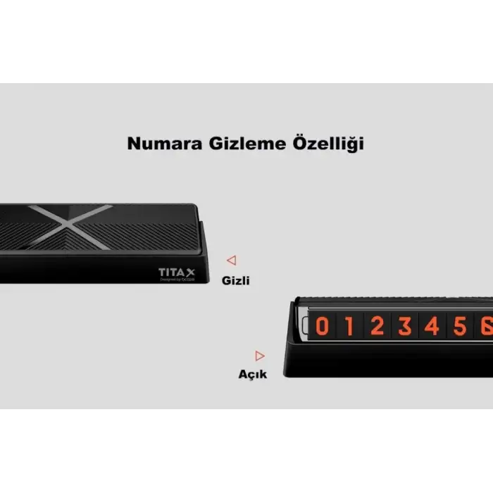 HPY Pazar Flip Tip Geçici Araç Park Telefon Numarası Plakası