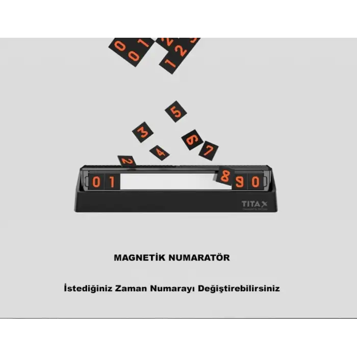 HPY Pazar Flip Tip Geçici Araç Park Telefon Numarası Plakası