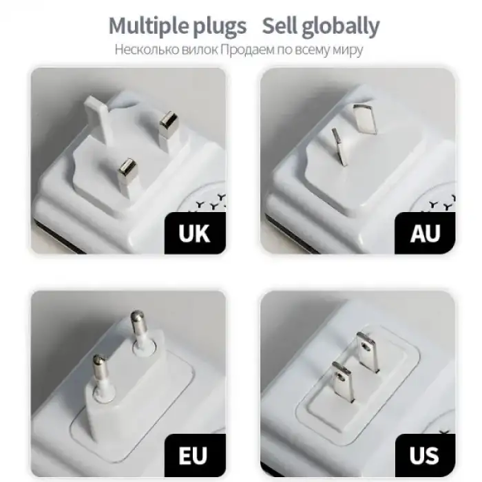 HPY Pazar Kablosuz Su Geçirmez Zil – Kendi Kendini Besleyen (UE Fiş)