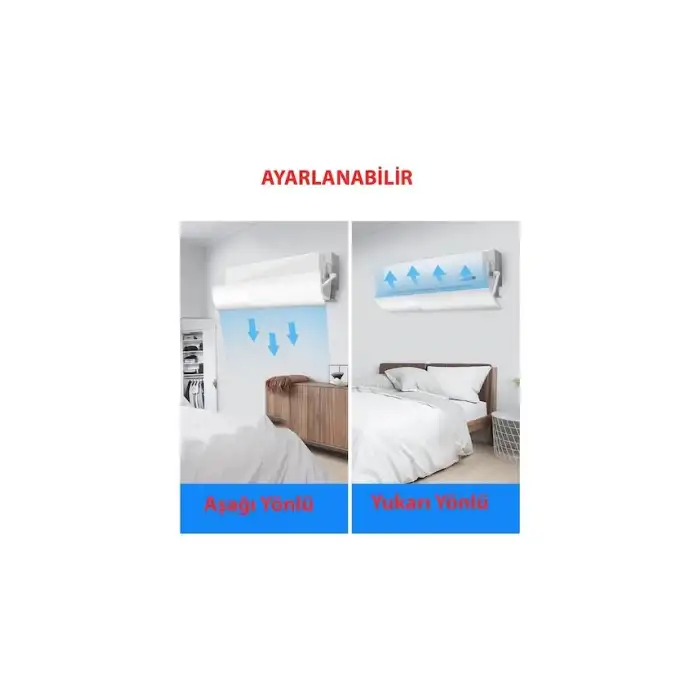 HPY Pazar Klima Rüzgâr Yönlendirici – Ayarlanabilir Anti-Esinti Kapak