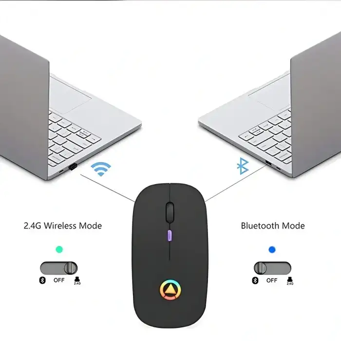 HPY Pazar LED Aydınlatmalı Şarjlı Sessiz Kablosuz Mouse
