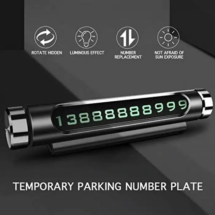 HPY Pazar Manyetik 3D Geçici Park Telefon Numarası Plakası