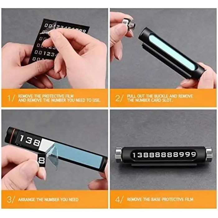 HPY Pazar Manyetik 3D Geçici Park Telefon Numarası Plakası