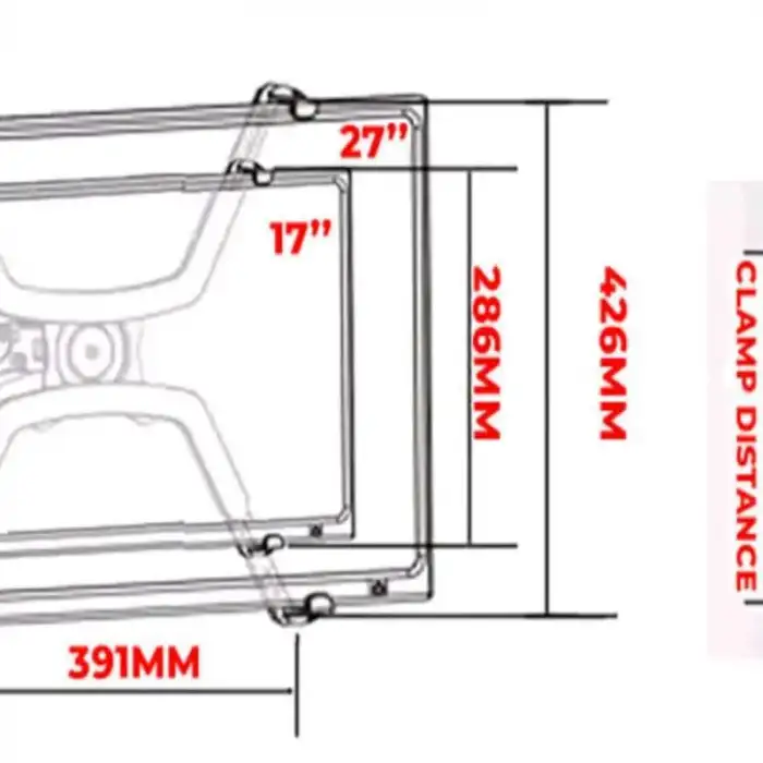 HPY Pazar North Bayou FP-1 VESA Uzatma Adaptörü – 17–27 Montaj Deliksiz Monitörler İçin