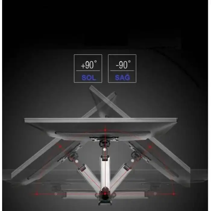 HPY Pazar North Bayou NB F120 – 17–27 LCD TV/Monitör Amörtisörlü Duvar Askı Aparatı