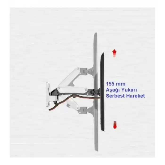 HPY Pazar North Bayou NB F120 – 17–27 LCD TV/Monitör Amörtisörlü Duvar Askı Aparatı