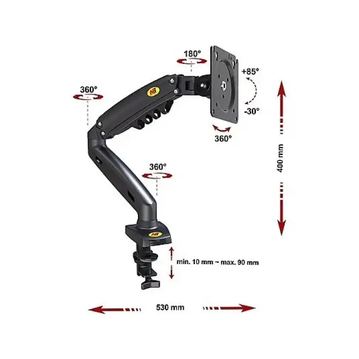 HPY Pazar North Bayou NB F80 17-30 Amortisörlü 2-9 Kg Monitör Standı