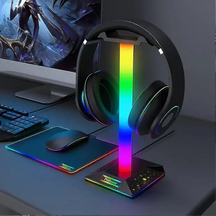 HPY Pazar RGB Gaming Kulaklık Standı – USB, Dokunmatik Işıklı