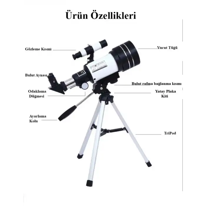 HPY Pazar Stargazing  Yüksek Büyütmeli Astronomik Teleskop – Outdoor Model