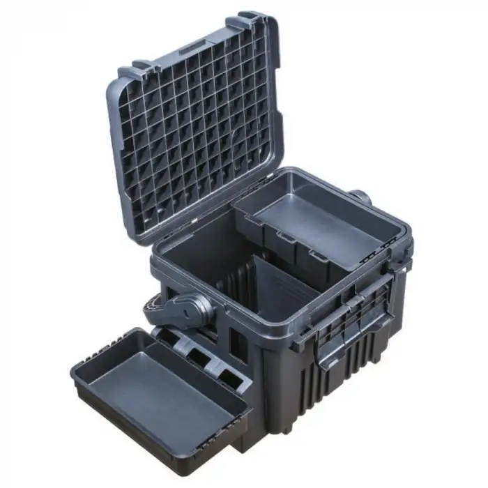 Meiho Bucket Mouth BM-5000 Siyah Takım Kutusu + Hard Belt BM-200 Askı