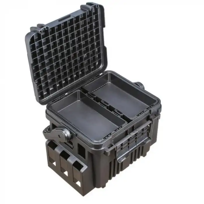 Meiho Bucket Mouth BM-5000 Siyah Takım Kutusu + Hard Belt BM-200 Askı