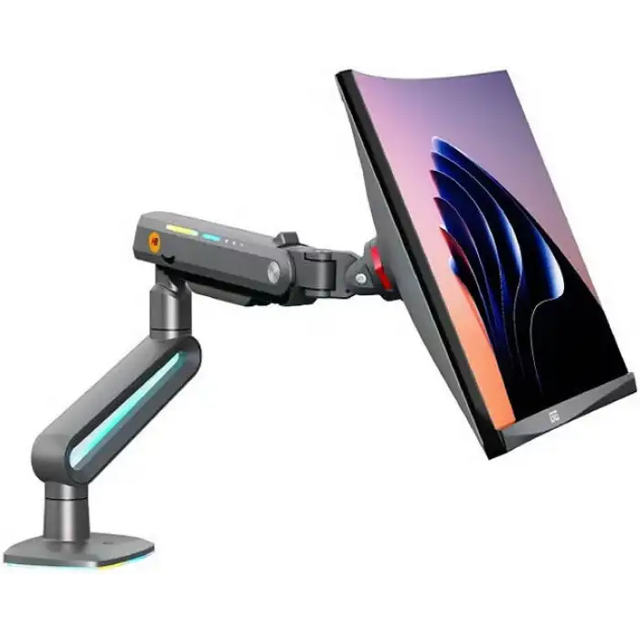 North Bayou NB F6 Gaming 32-60 inç Monitör Kolu 2-20 KG RGB Işıklı Yüksek Taşıma Kapasiteli Profesyonel Monitör Askısı
