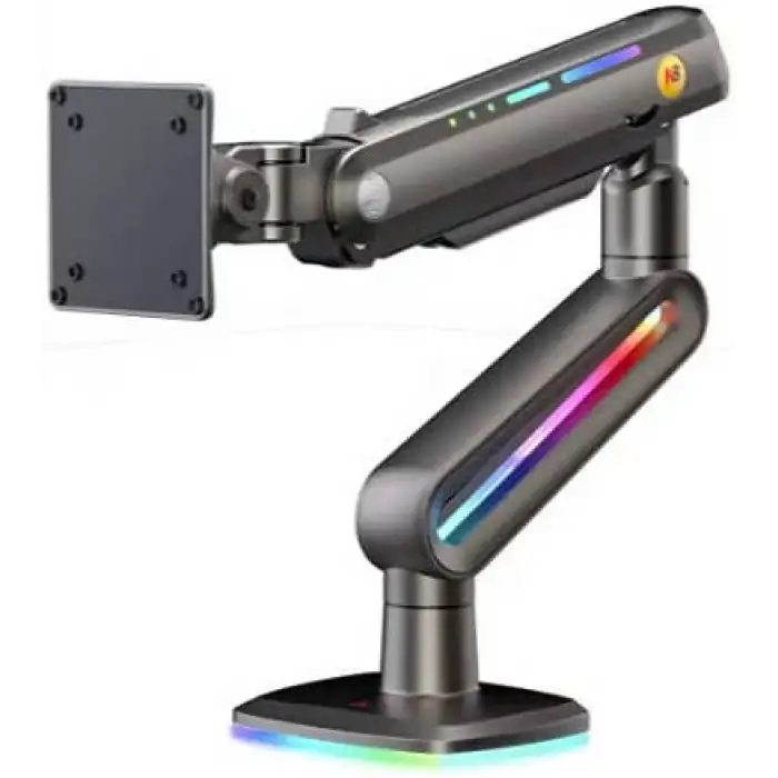 North Bayou NB F6 Gaming 32-60 inç Monitör Kolu 2-20 KG RGB Işıklı Yüksek Taşıma Kapasiteli Profesyonel Monitör Askısı