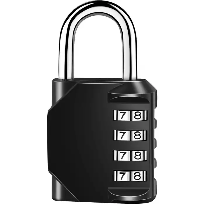 Omniax 4 Haneli Şifreli Asma Kilit Çelik Halkalı - Dolap/Bavul/Spor Çantası/Spor Salonu Kilidi