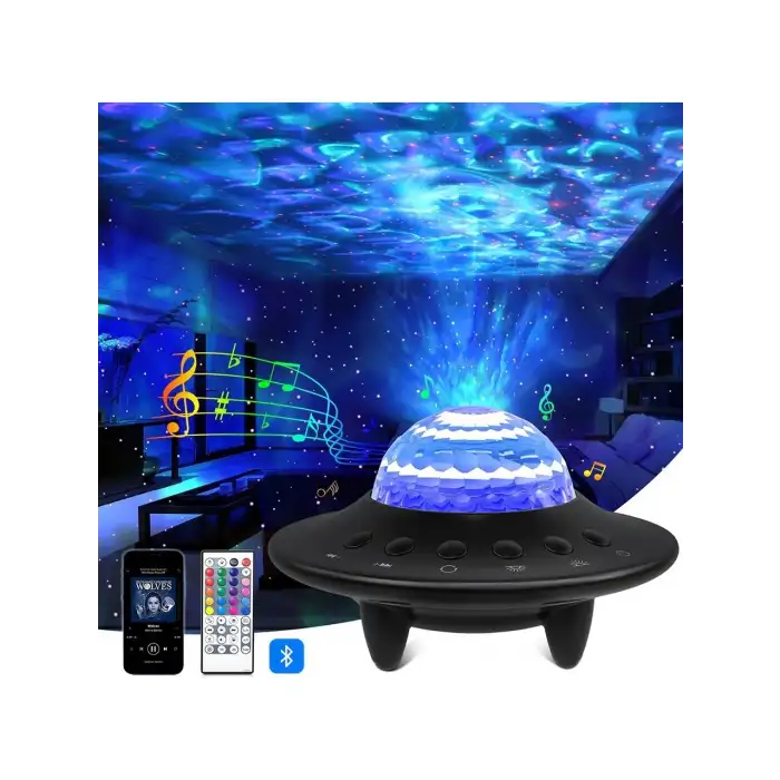 Omniax Galaxy Bluetooth Projektör Hoparlör Ufo Gece Lambası