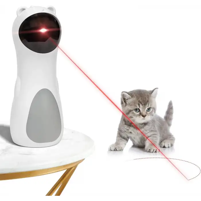 OmniaX Otomatik İnteraktif Kedi Oyuncağı - Hareket Sensörlü, Şarjlı, LED Işıklı