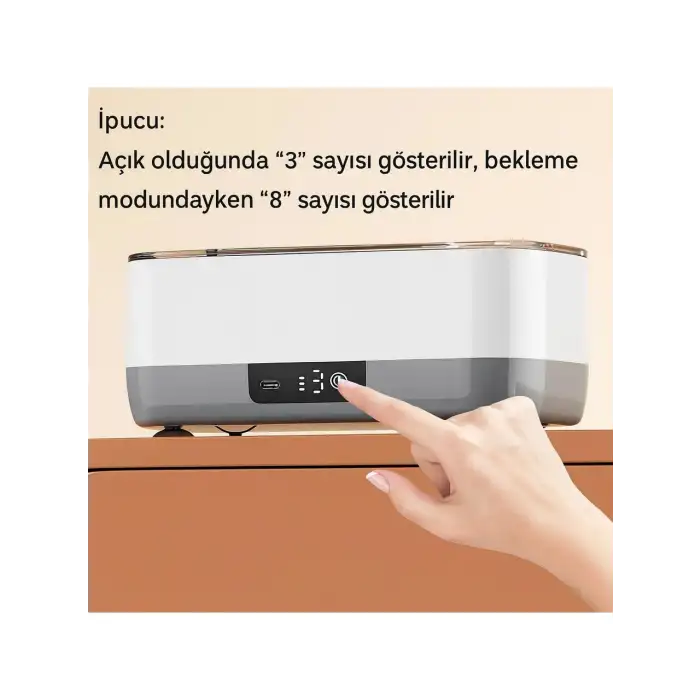 Omniax Ultrasonik Gözlük Temizleme Cihazı - Takı Saat Lens Derin Temizlik Makinesi