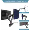 HPY Pazar North Bayou G35 22–32 2–12 kg Ekranlar İçin Masaüstü Çift Kollu Amörtisörlü Monitör Tutucu