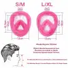 Omniax Tam Yüz Dalış Maskesi Slikon Şnorkel Full Face - Pembe - L/XL