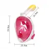 Omniax Tam Yüz Dalış Maskesi Slikon Şnorkel Full Face - Pembe - L/XL