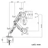 Omniax 17-30 LCD LED Monitör Tutucu Kol - Amortisörlü Masaüstü VESA Monitör Standı