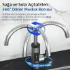 Omniax 3000W Elektrikli Anında Su Isıtmalı Musluk Dijital Sıcaklık Göstergeli 360 Derece Döner