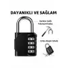 Omniax 4 Haneli Şifreli Asma Kilit Çelik Halkalı - Dolap/Bavul/Spor Çantası/Spor Salonu Kilidi