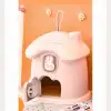 Omniax Anahtarlı Sevimli Tavşan Figürlü Pembe Kumbara - Çocuk Odası Dekoru
