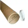 Postüp Karton Silindir Kutu - Ambalaj (125 x 7,6 cm) Kapaklı - 10 adet