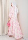 Büyük Çiçek Desen Elbise