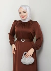 Toka Kemer Detaylı Saten Abiye