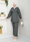 Yandan Bağlamalı Krep Ceket İkili Takım