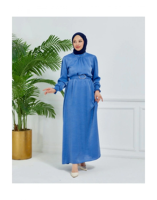 parlak kumaş elbise