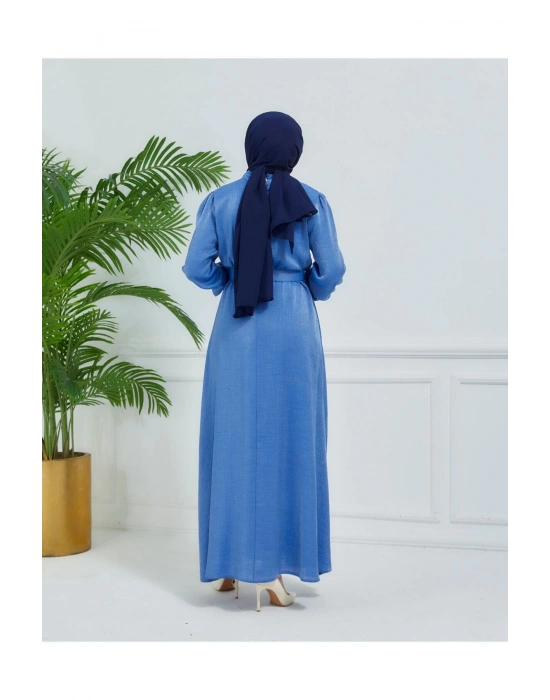 parlak kumaş elbise