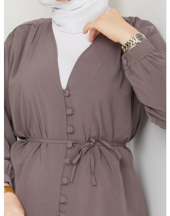 Düğme Detaylı Modal Takım