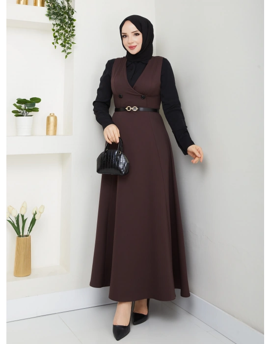 Önü Düğmeli Kemerli Jile