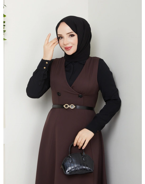 Önü Düğmeli Kemerli Jile