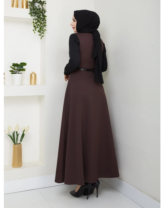 Önü Düğmeli Kemerli Jile