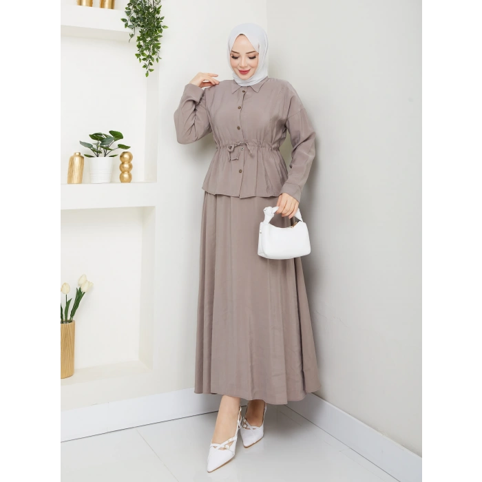 Modal Kumaş Etekli Takım