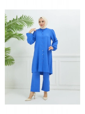 Sofya Keten Tunik ve Pantolonlu İkili Takım