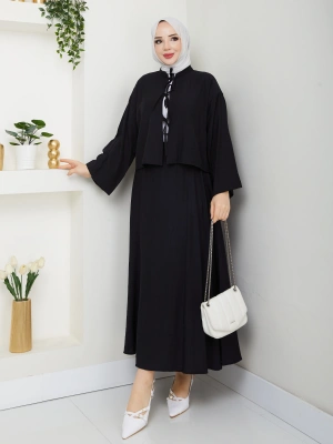 Önü Bağlamalı Çilek Kumaş Etekli Takım