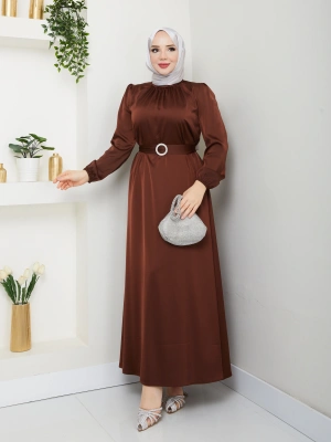 Toka Kemer Detaylı Saten Abiye