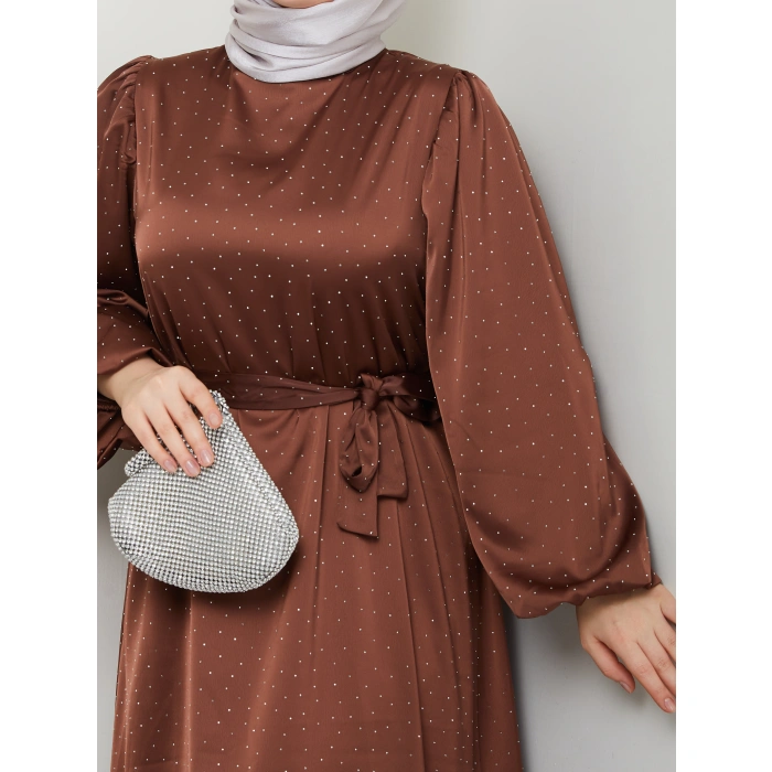 Taşlı Saten Abiye