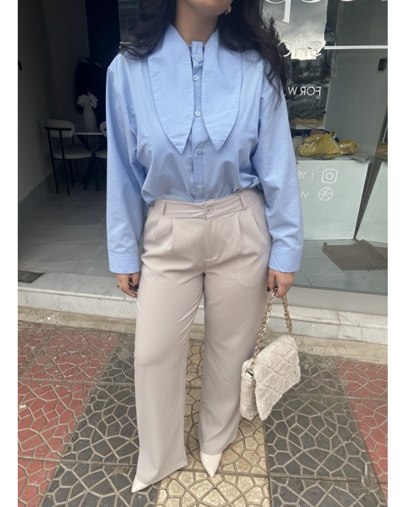 Bej palazzo pantolon