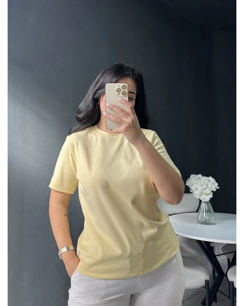 Cos Marka Sarı Basic Tişört